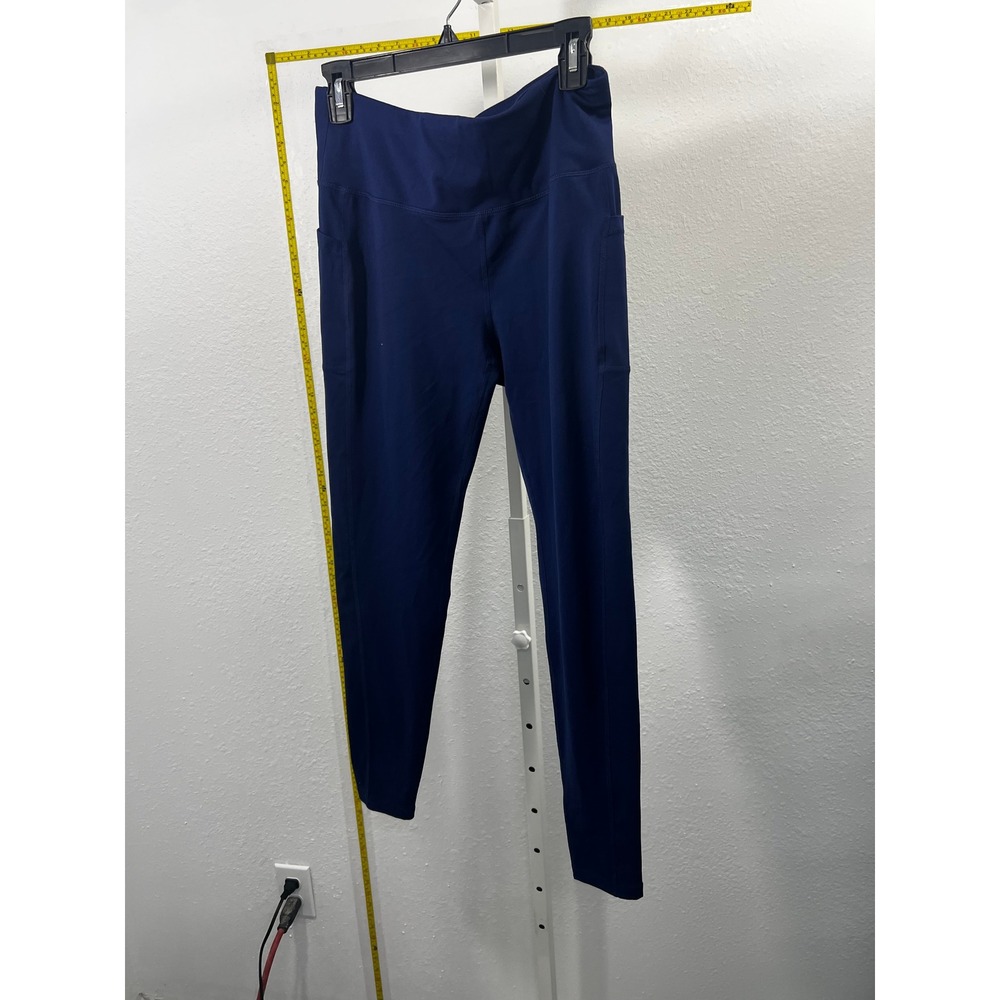 Activewear Navy blue High Waisted Athletic Leggings with Pockets XL Yoga Gym